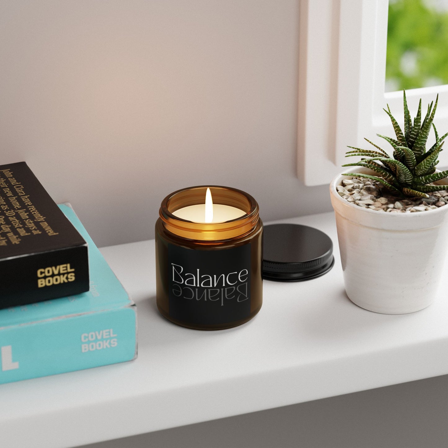 Balance Scented Soy Candle (Multi-Size, Amber Jar)