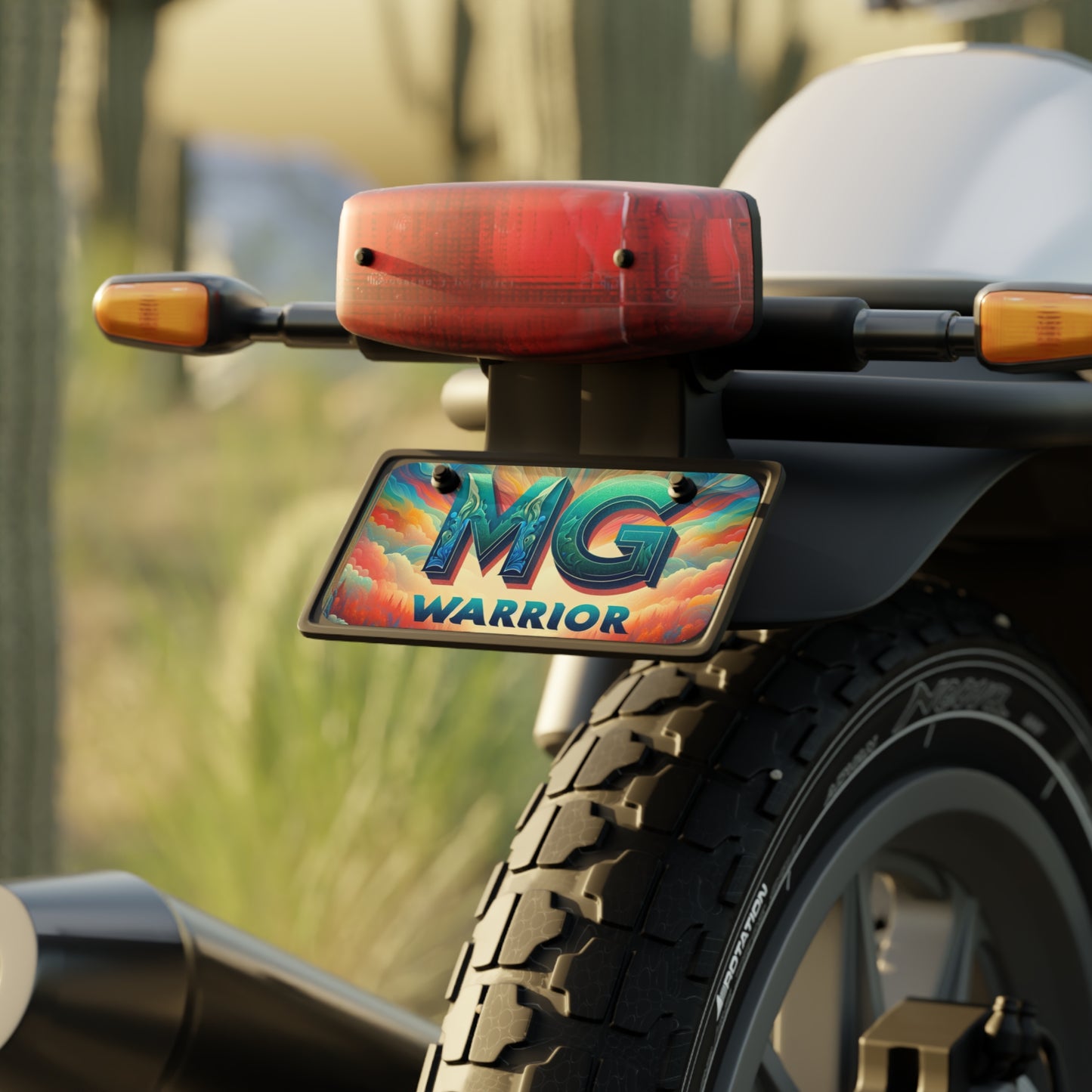 Mini MG Warrior License Plate