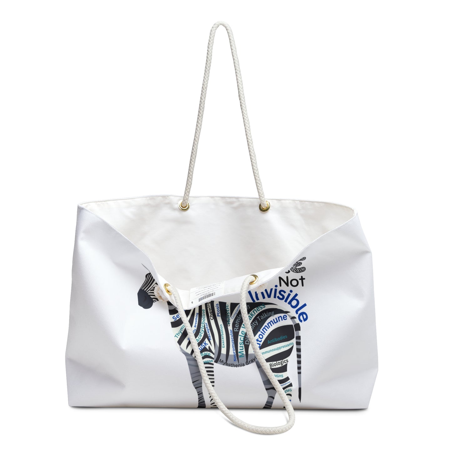 Rare Zebra Print Weekender Bag - Perfect for Travel & Weekend Getaways
