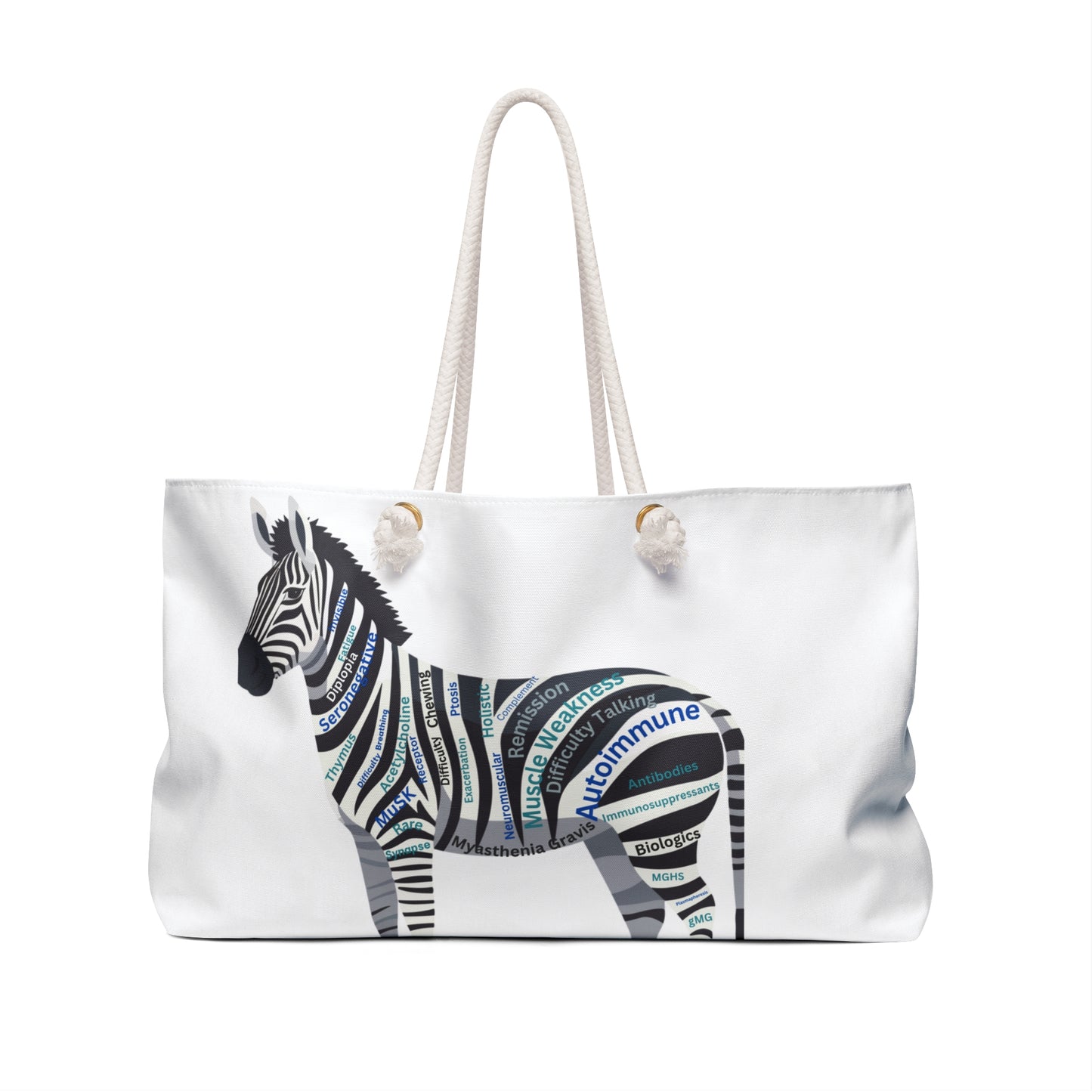 Rare Zebra Print Weekender Bag - Perfect for Travel & Weekend Getaways