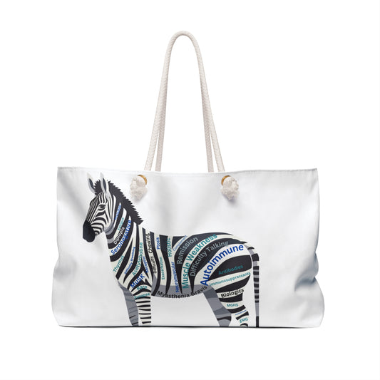 Rare Zebra Print Weekender Bag - Perfect for Travel & Weekend Getaways